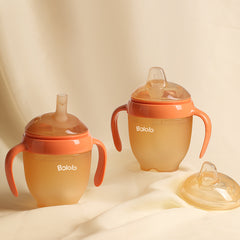 BOLOLO Silicone Sippy Cups with Straws for Baby